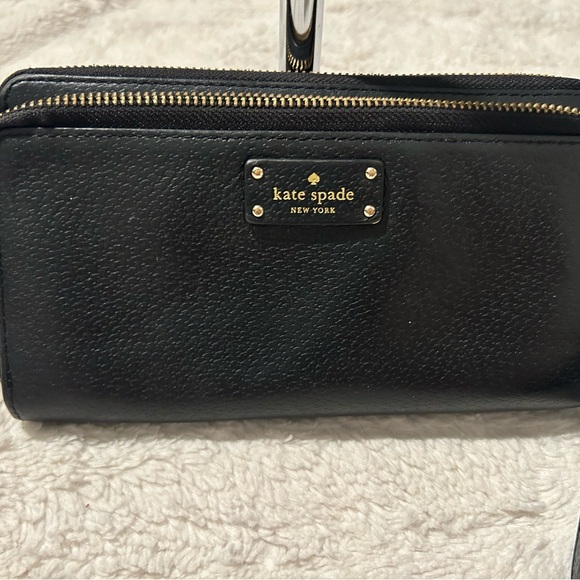 kate spade | Bags | Kate Spade Black Pebbled Leather Wallet | Poshmark